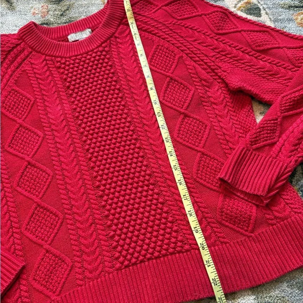 J. Crew Cable knit Crewneck Sweater Size Medium